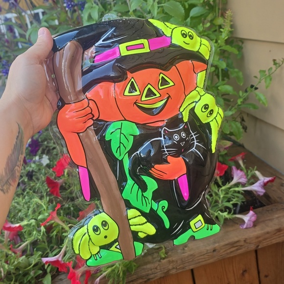 Vintage 1980s Halloween 3D vacuform molded plastic wall decorations - Picture 9 of 9